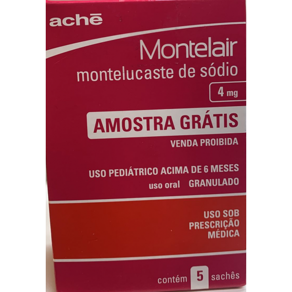 MONTELAIR MONTELUCASTE DE SÓDIO 4MG 5 SACHÊS